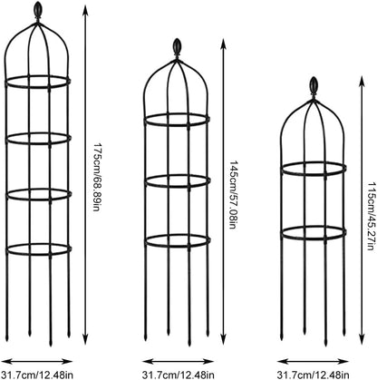 Rustproof 175CM Metal Garden Obelisk Trellis for Climbing Plants - Support for Roses, Clematis, Jasmine - Indoor/Outdoor Flower Stand - Nourishment Tapestry