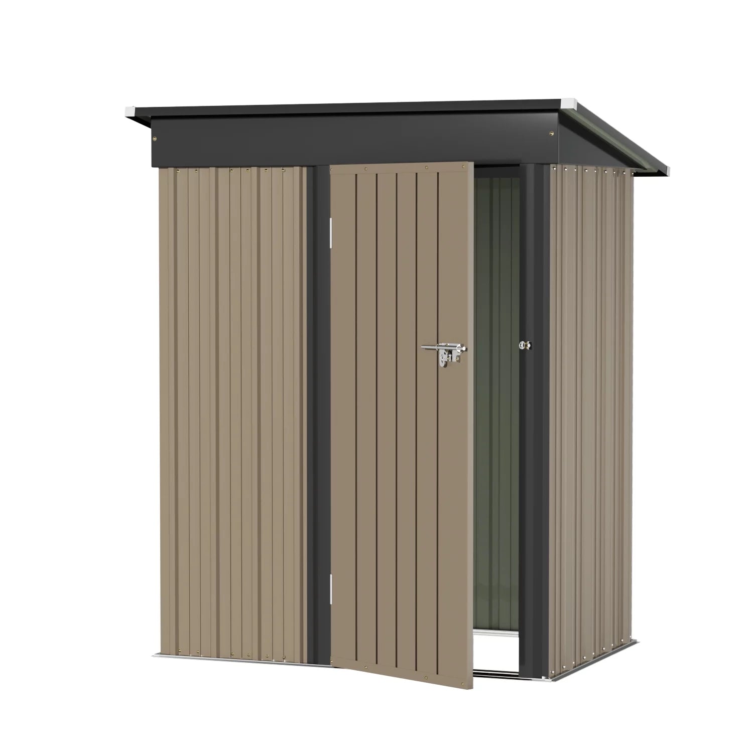 Secure 5x3 Ft Metal Garden Shed: Lockable Outdoor Storage for Patio & Backyard - High Security Solution - Nourishment Tapestry