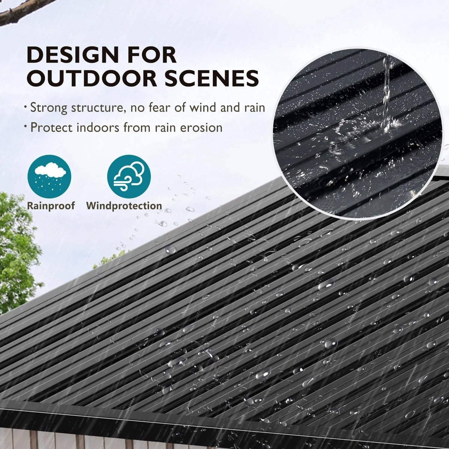 Secure Sumthink Metal Shed 6.4'x4': Lockable Outdoor Storage for Garden & Backyard Tools - Nourishment Tapestry