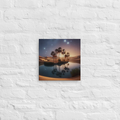 Serene Desert Oasis Canvas: Tranquil Zen Home Decor Art - Nourishment Tapestry