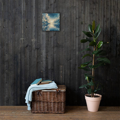Serene Mountain Lake Canvas: Tranquil Nature Wall Art for Peaceful Home Decor - Shop Now! - Nourishment Tapestry