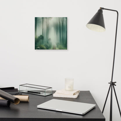 Serene Rainforest Canvas: Tranquil Nature Wall Art for Zen Home Decor - Nourishment Tapestry