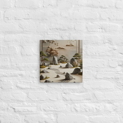 Serene Zen Garden Canvas Art: Tranquil Wall Decor for Meditation & Modern Homes - Nourishment Tapestry
