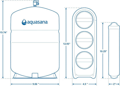 Smartflow™ High - Efficiency Reverse Osmosis Water Filter System - Removes 99.99% of Contaminants - Under Sink RO - No Faucet - Nourishment Tapestry