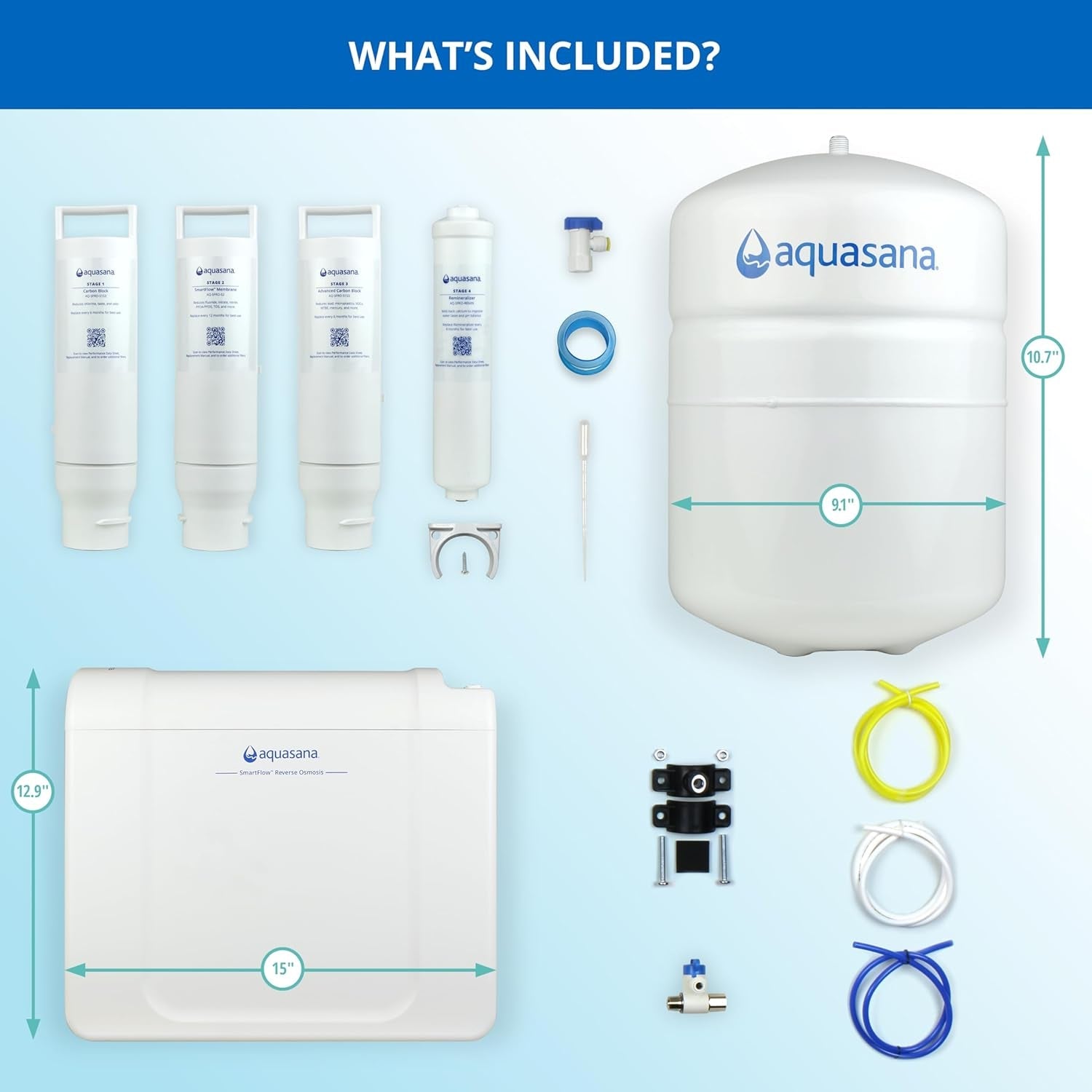 Smartflow™ High - Efficiency Reverse Osmosis Water Filter System - Removes 99.99% of Contaminants - Under Sink RO - No Faucet - Nourishment Tapestry