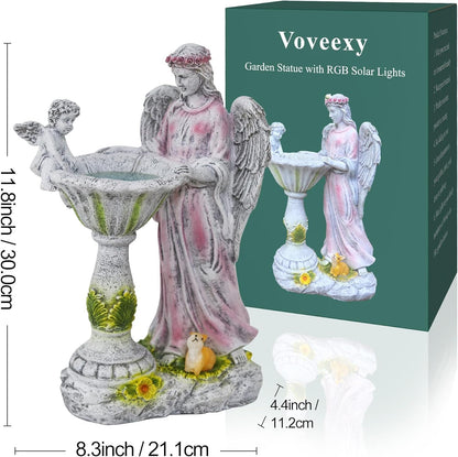 Solar Angel Garden Statue: Color - Changing Outdoor Decor - Buy Now! - Nourishment Tapestry