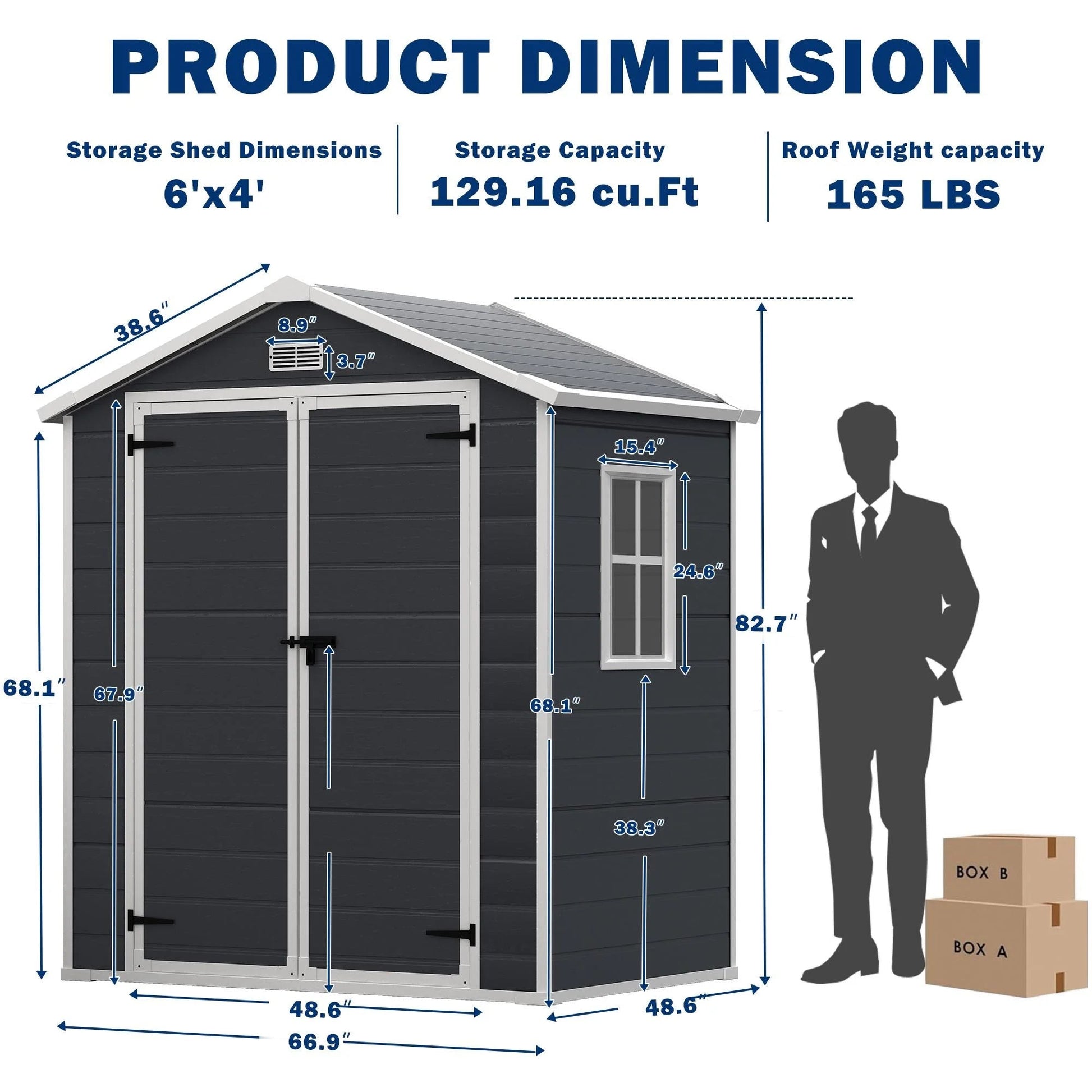 Spacious All - Weather Resin Shed with Floor, Window & Lockable Door: Secure Garden Storage - Nourishment Tapestry