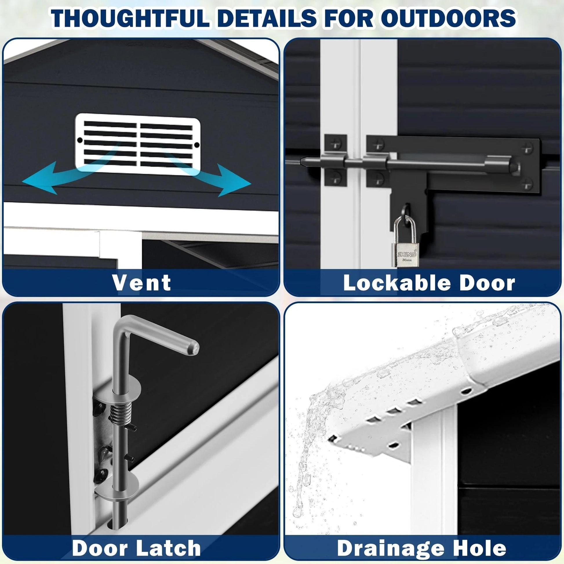 Spacious All - Weather Resin Shed with Floor, Window & Lockable Door: Secure Garden Storage - Nourishment Tapestry