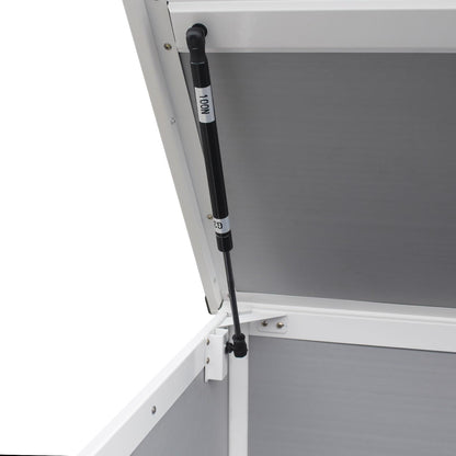 Spacious Grey Garden Shed: Outdoor Storage Solution for Lawn & Patio Tools - Nourishment Tapestry