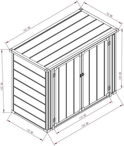 Spacious Grey Garden Shed: Outdoor Storage Solution for Lawn & Patio Tools - Nourishment Tapestry