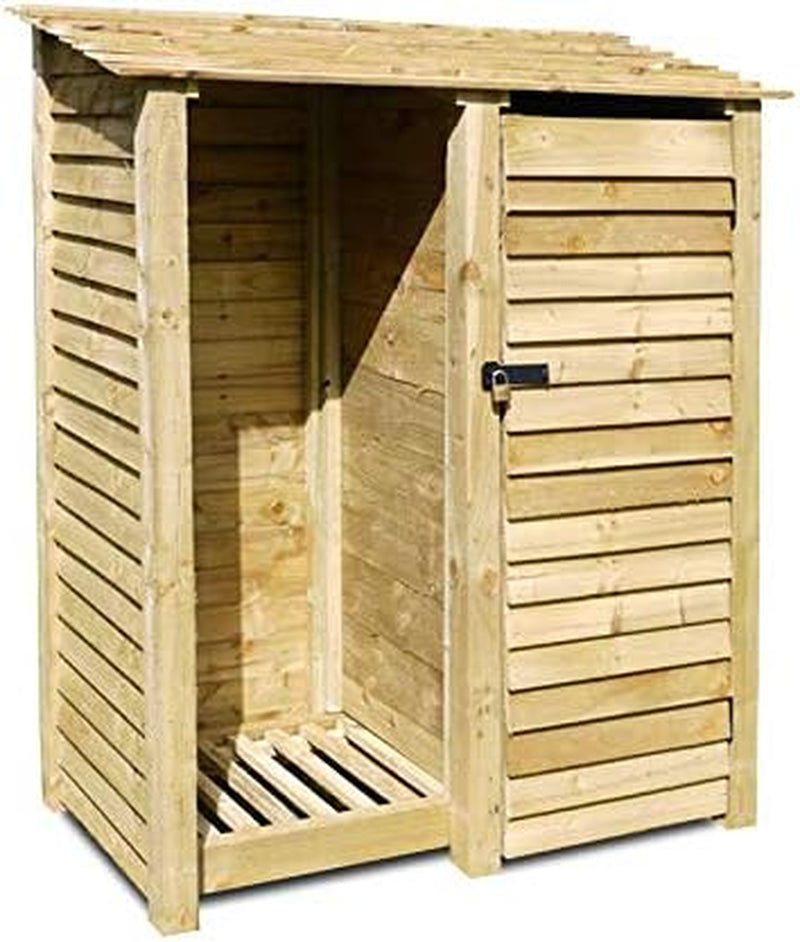 Sturdy 6Ft Wooden Garden Shed: Light Green, Heavy - Duty Tool Storage Solution - Nourishment Tapestry