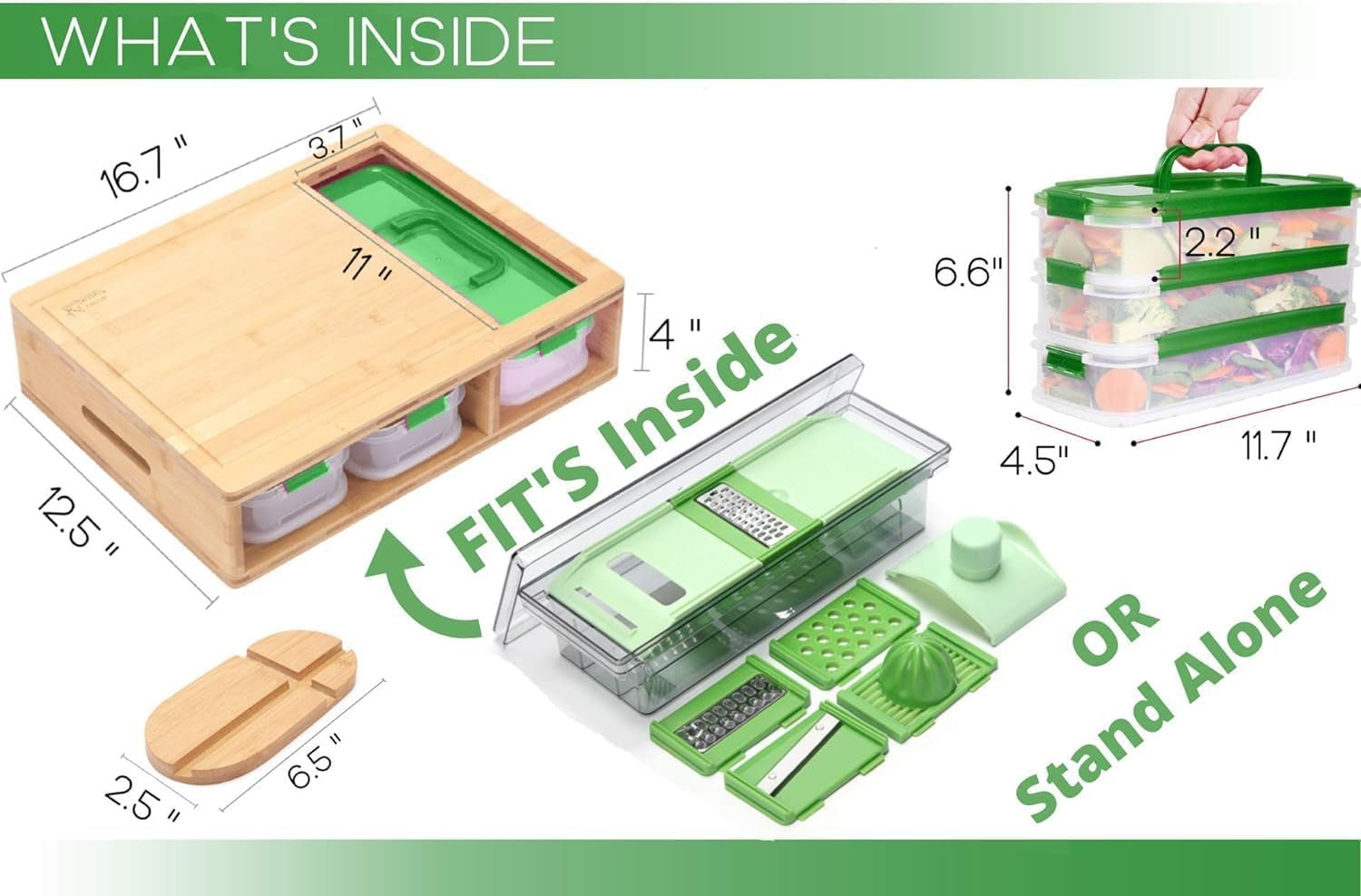 Ultimate 5 - in - 1 Bamboo Cutting Board Set: Kitchen Prep Station with Grater, Knife Sharpener & Storage - Nourishment Tapestry