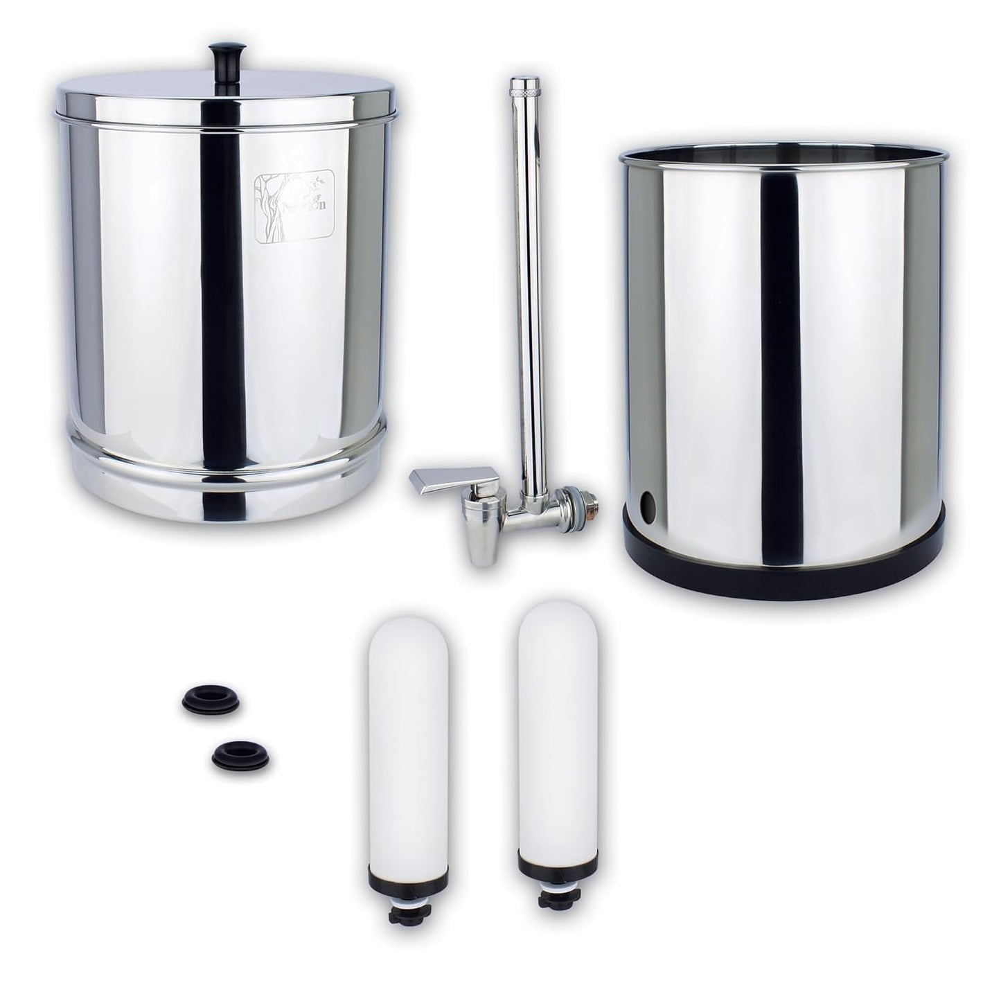 Ultimate Gravity Water Filter System | Removes Heavy Metals & Fluoride | 8.5L Capacity | Includes 2X Filter Candles, Stainless Steel Stand & Sight Glass Tap - Nourishment Tapestry