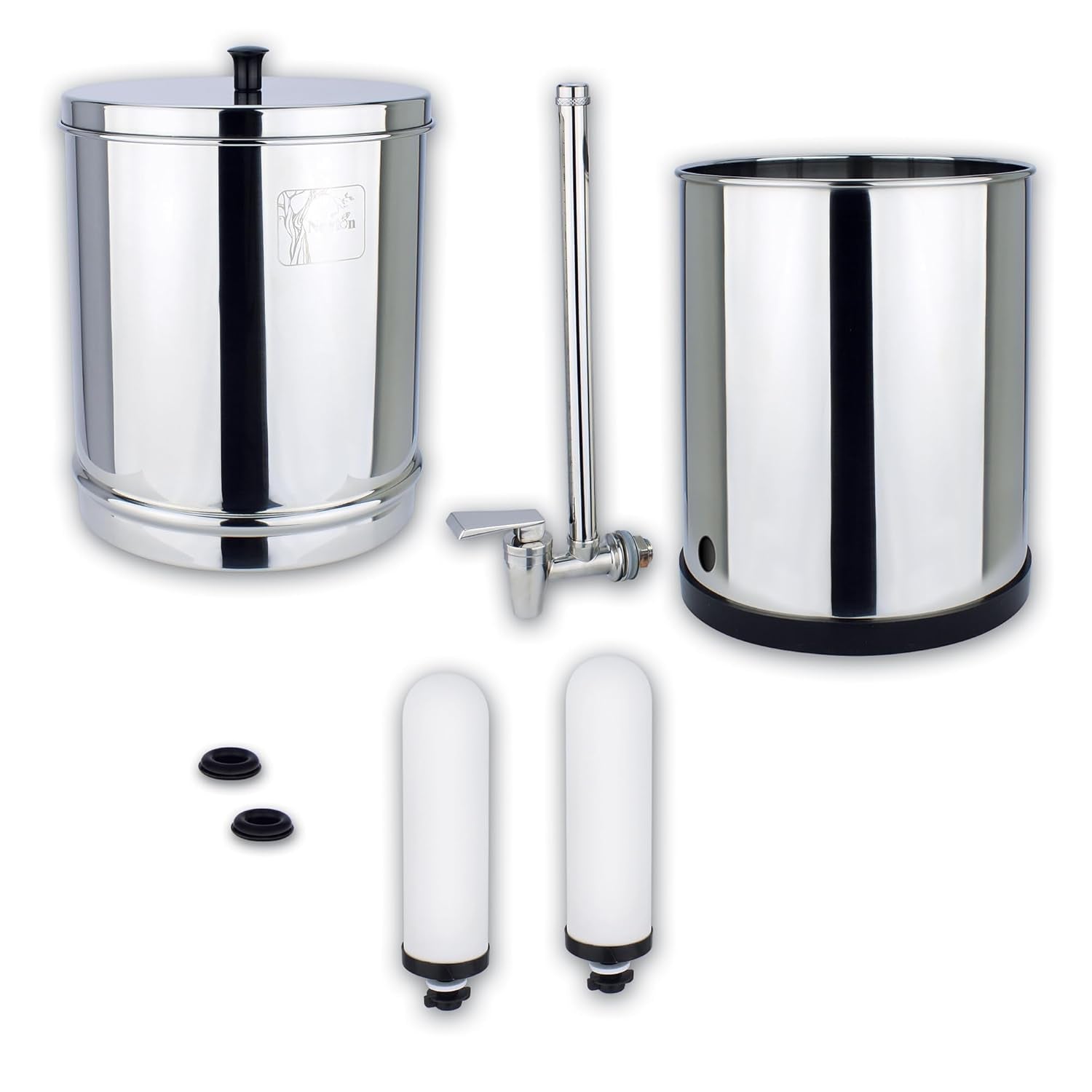 Ultimate Gravity Water Filter System | Removes Heavy Metals & Fluoride | 8.5L Capacity | Includes 2X Filter Candles, Stainless Steel Stand & Sight Glass Tap - Nourishment Tapestry