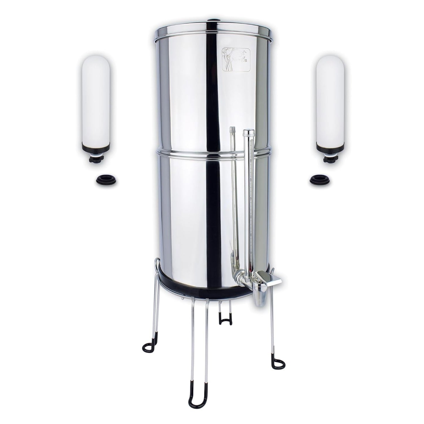 Ultimate Gravity Water Filter System | Removes Heavy Metals & Fluoride | 8.5L Capacity | Includes 2X Filter Candles, Stainless Steel Stand & Sight Glass Tap - Nourishment Tapestry