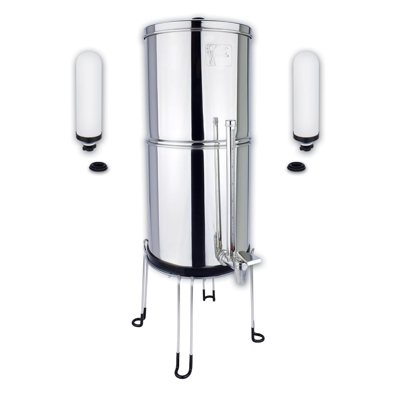 Ultimate Gravity Water Filter System | Removes Heavy Metals & Fluoride | 8.5L Capacity | Includes 2X Filter Candles, Stainless Steel Stand & Sight Glass Tap - Nourishment Tapestry