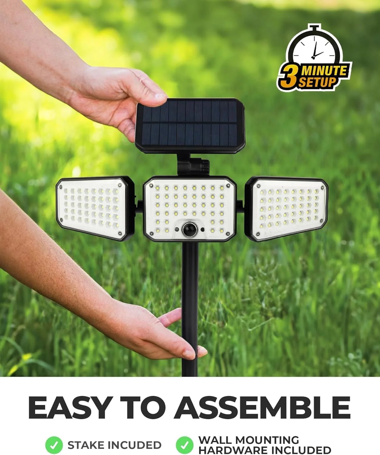 Ultra - Bright 1000 Lumen Solar LED Floodlight: Motion - Activated Outdoor Security, Waterproof & Easy Install - Buy Now! - Nourishment Tapestry