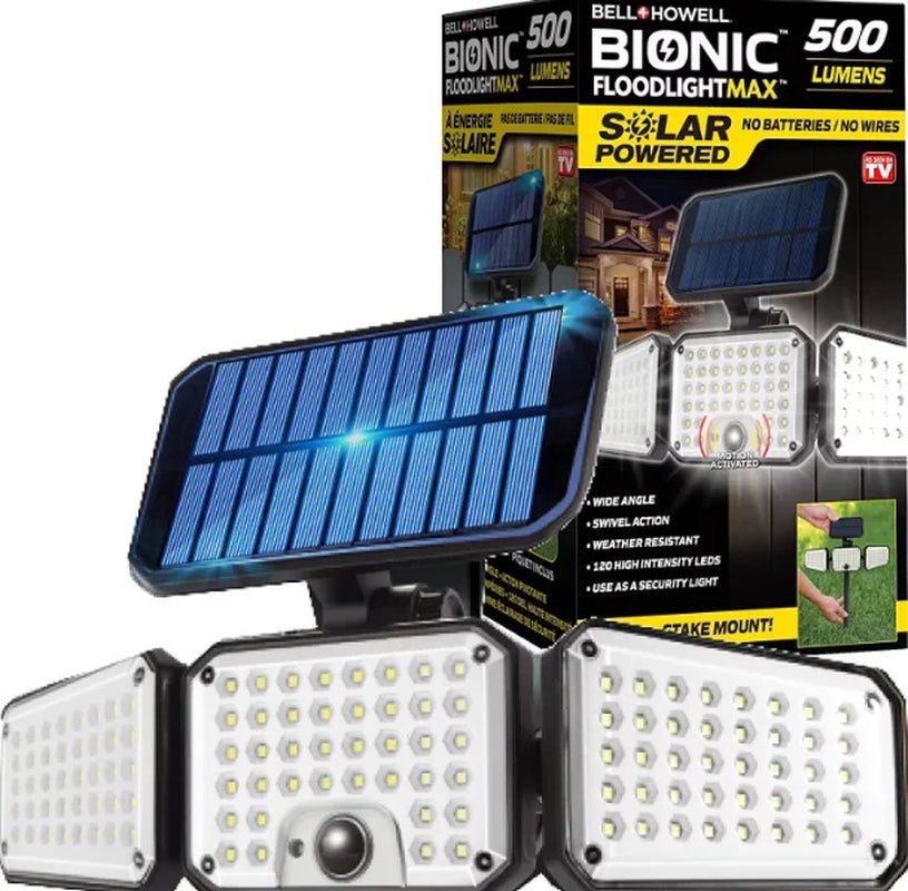 Ultra - Bright 1000 Lumen Solar LED Floodlight: Motion - Activated Outdoor Security, Waterproof & Easy Install - Buy Now! - Nourishment Tapestry