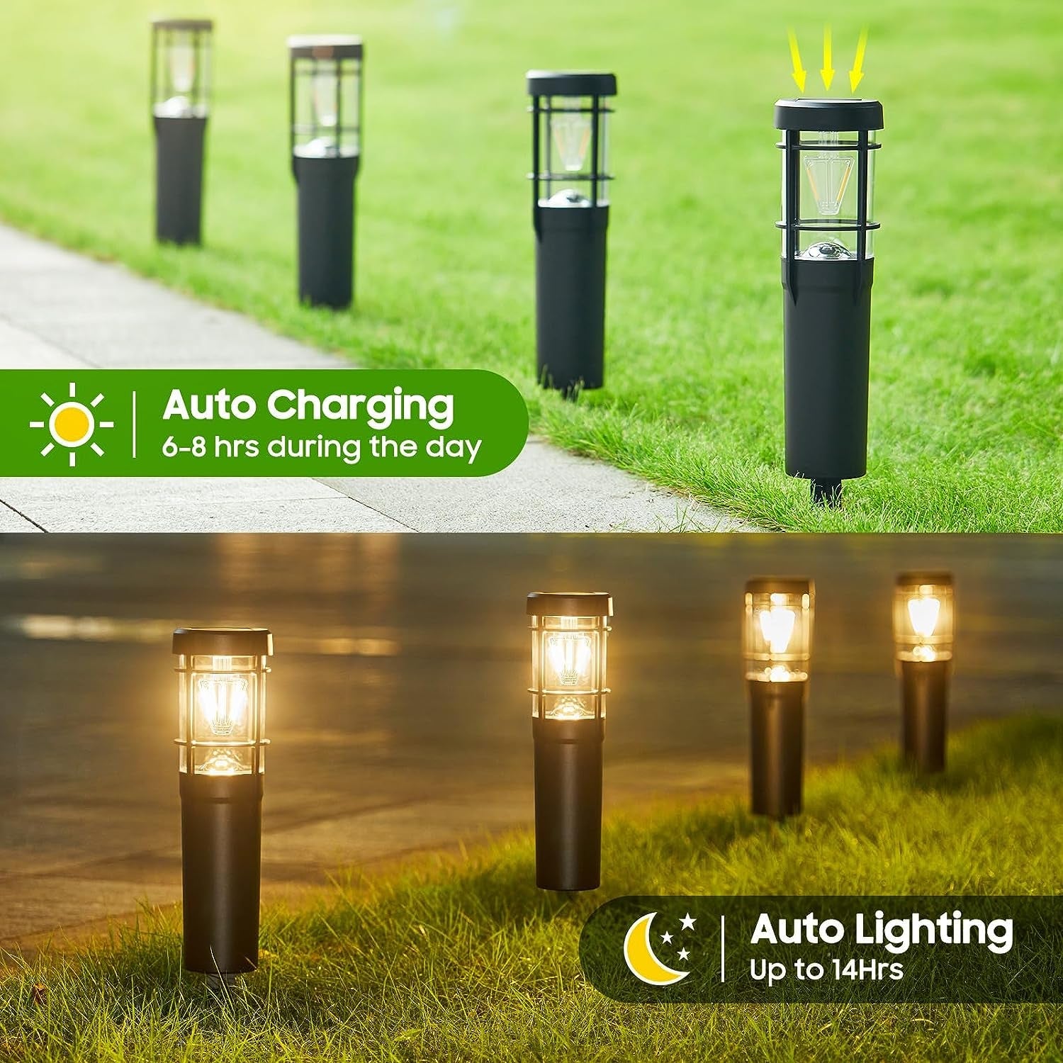 Ultra - Bright Solar Pathway Lights 6 - Pack: Illuminate Your Yard & Walkway - Nourishment Tapestry