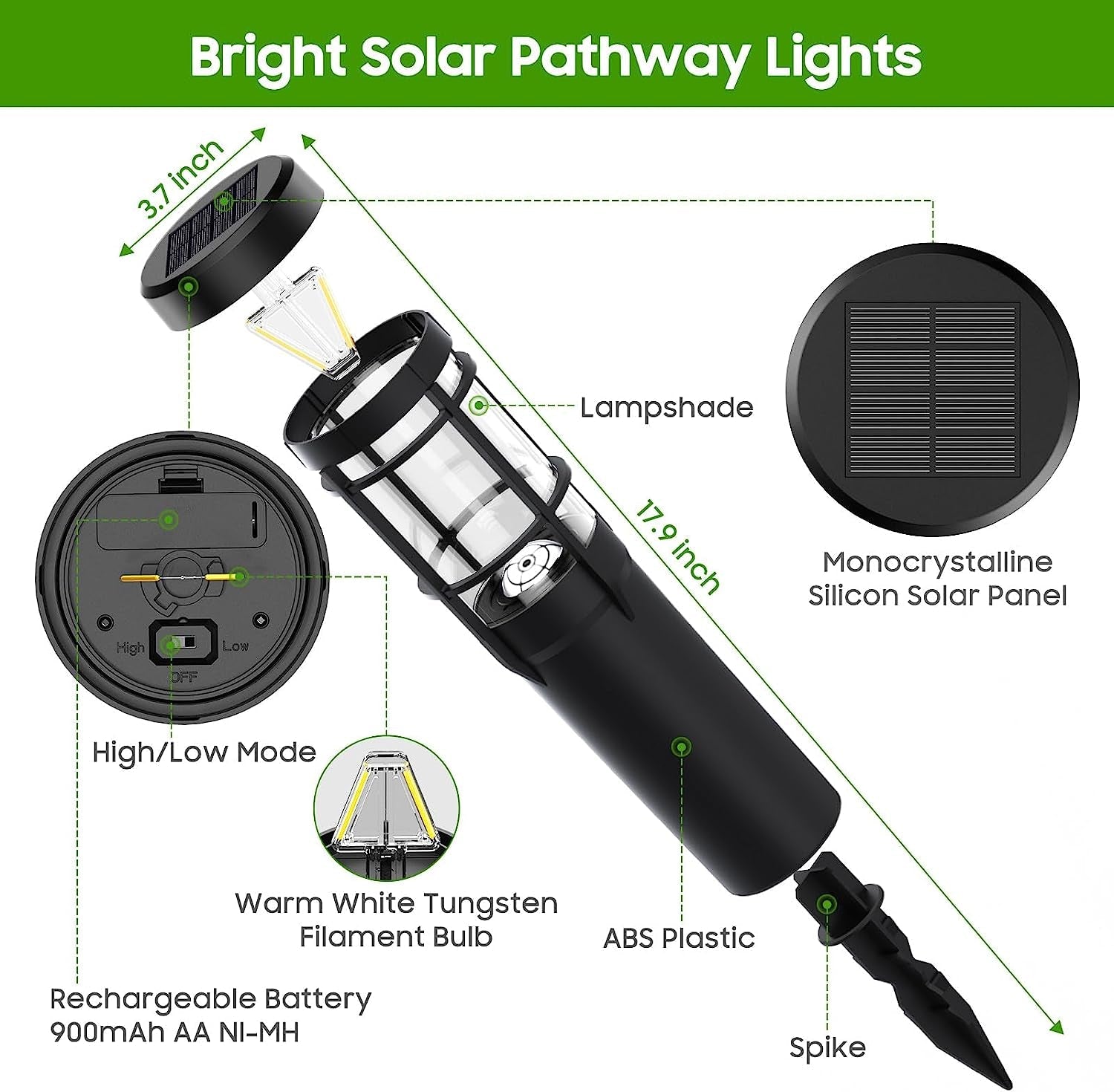 Ultra - Bright Solar Pathway Lights 6 - Pack: Illuminate Your Yard & Walkway - Nourishment Tapestry