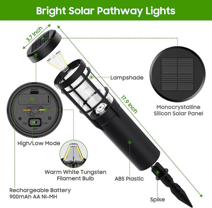 Ultra - Bright Solar Pathway Lights 6 - Pack: Illuminate Your Yard & Walkway - Nourishment Tapestry