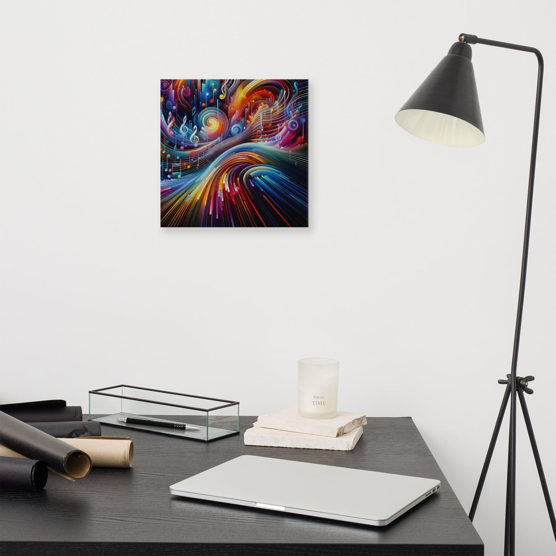 Vibrant Rhythms Large Canvas: Abstract Wall Art for Modern Home Decor - Nourishment Tapestry