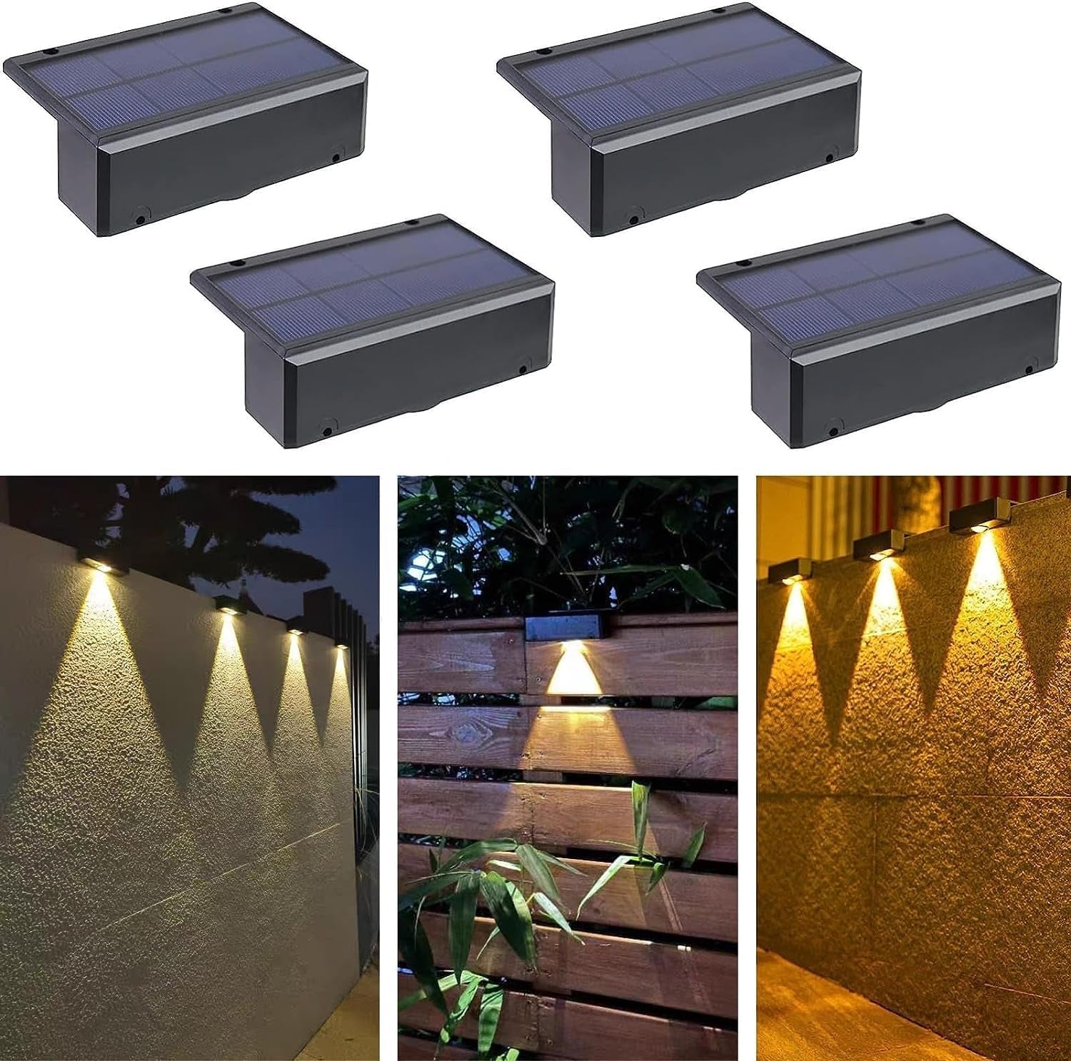Waterproof Solar Deck Lights 4 - Pack: Illuminate Your Outdoor Space - Nourishment Tapestry