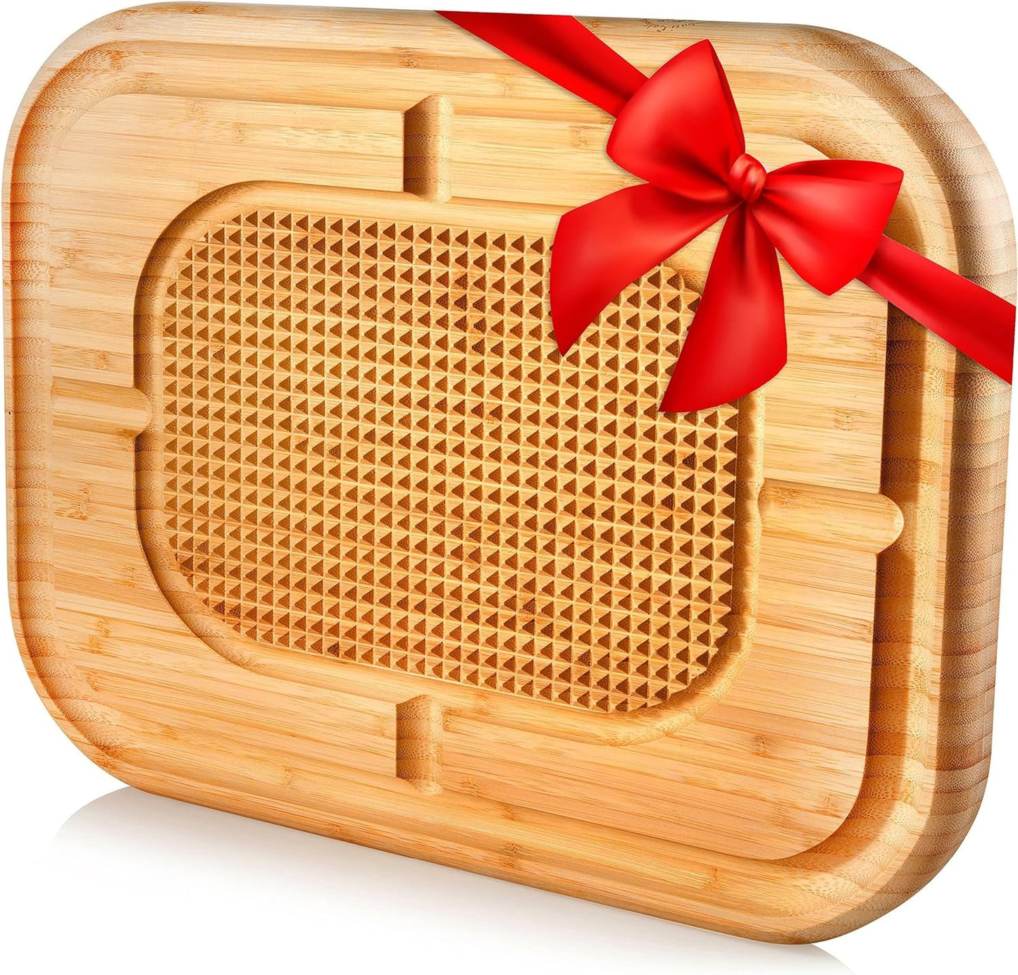 XL Bamboo Cutting Board with Juice Groove: Eco - Friendly Valentine's Gift for Him - Nourishment Tapestry