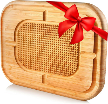 XL Bamboo Cutting Board with Juice Groove: Eco - Friendly Valentine's Gift for Him - Nourishment Tapestry