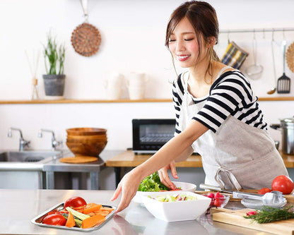 XL Organic Bamboo Cutting Board with Steel Trays: Kitchen Prep Station - Nourishment Tapestry